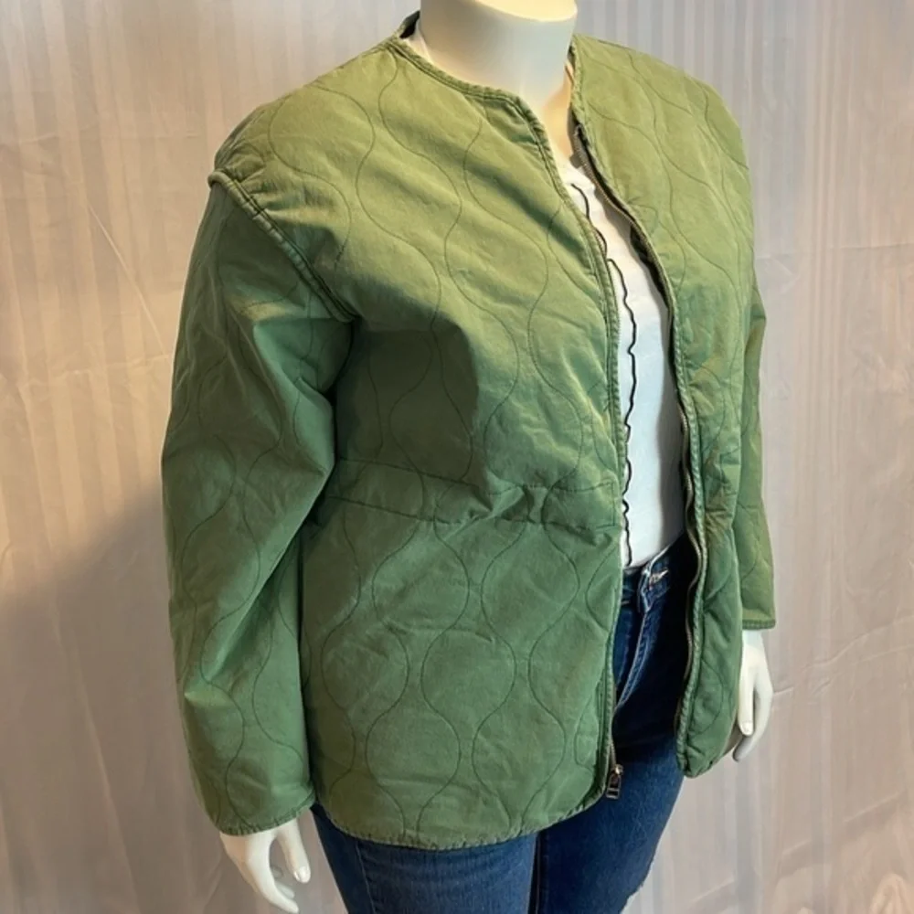 UNIVERSAL THREAD Soft Corduroy Zip Up Green Jacket‎ XXL Patch Pocket